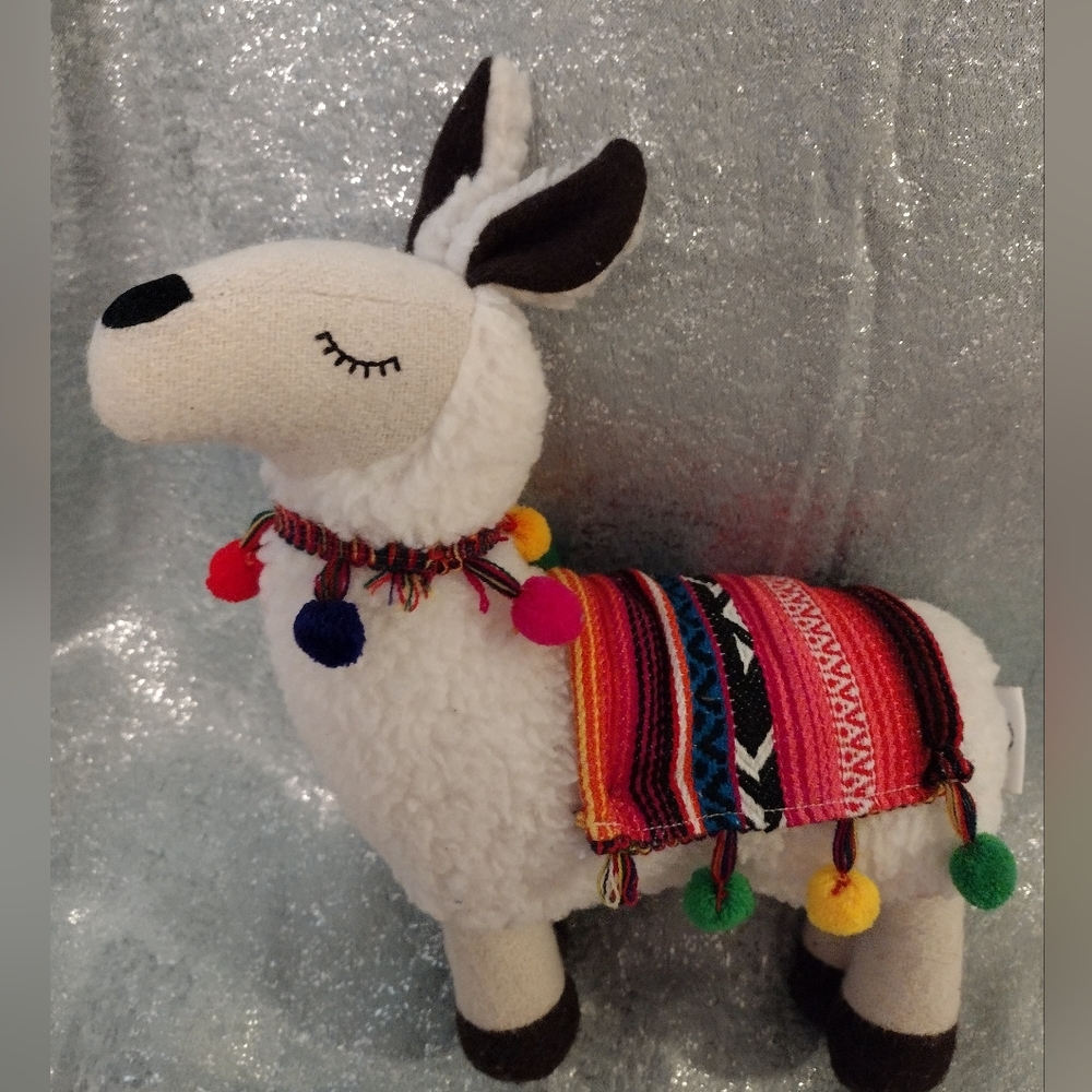 Llama pom pom decor stuffed animal plushie
